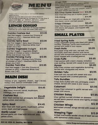 Menu photo 6 Thaprachan Thai Cuisine Seattle, WA Menu photo 6 Thaprachan Thai Cuisine Seattle, WA