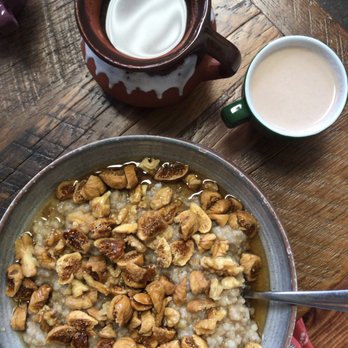 OrVeganic - Hot maple fig walnut cereal, wonderful coffee, and cutest little coffee cup. - Vegan Near Me - Lawndale, California