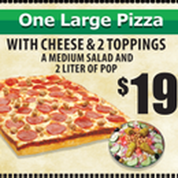Cloverleaf Pizza - one large pizza with cheese and toppings - Pizza Near Me - Roseville, Michigan Cloverleaf Pizza - one large pizza with cheese and toppings - Pizza Near Me - Roseville, Michigan