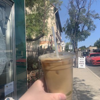 Bru Coffeehouse - Iced oat milk vanilla latte - Cafes Near Me - Atascadero, California Bru Coffeehouse - Iced oat milk vanilla latte - Cafes Near Me - Atascadero, California