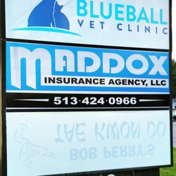 Maddox Insurance Agency - Office sign.
