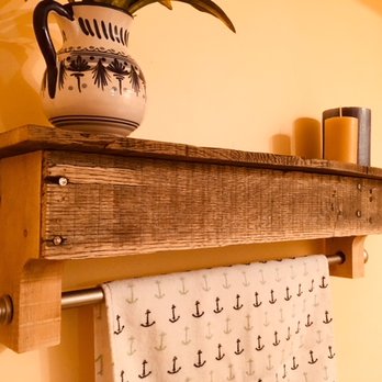 St. Joseph Workshop - Reclaimed wood bathroom Towel Rack... - Carpenters Near Me St. Joseph Workshop - Reclaimed wood bathroom Towel Rack... - Carpenters Near Me
