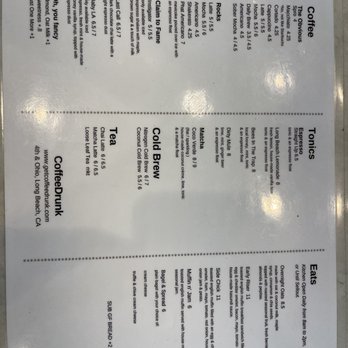 CoffeeDrunk - Coffee & Tea Near Me - Long Beach, California