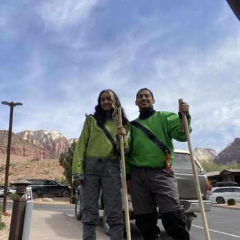 Zion Guru - My boyfriend and I in the dry suit package- came with the dry suit, special socks, shoes, and a walking stick - Bike Rentals Near Me - Springdale, Utah Zion Guru - My boyfriend and I in the dry suit package- came with the dry suit, special socks, shoes, and a walking stick - Bike Rentals Near Me - Springdale, Utah