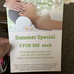 Massage Green Spa - 06/29/24