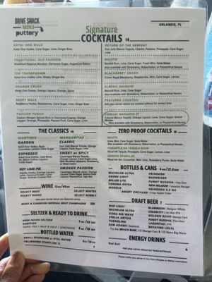 Menu photo 2 Drive Shack Orlando, FL