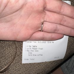Freddy's Frozen Custard & Steakburgers - My receipt