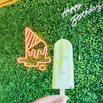 Popfancy Dessert Bar - Birthday cake pop dipped in matcha, after the toppings fell off. - Desserts Near Me - Houston, Texas Popfancy Dessert Bar - Birthday cake pop dipped in matcha, after the toppings fell off. - Desserts Near Me - Houston, Texas