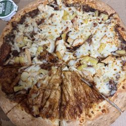Papa Johns Pizza - Missing topping on two pieces.