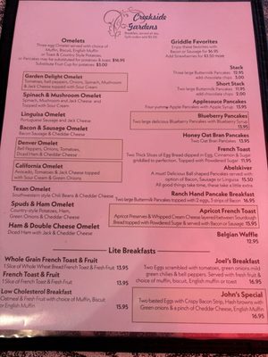 Menu photo 6 Creekside Garden Cafe Cambria, CA Menu photo 6 Creekside Garden Cafe Cambria, CA