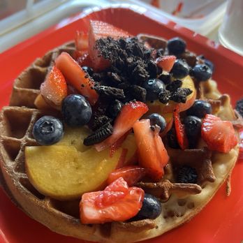The Hills Pub - Belgian waffle AYCE $7 waffle IG @WholeWellnessMamas - Pubs Near Me - La Mesa, California The Hills Pub - Belgian waffle AYCE $7 waffle IG @WholeWellnessMamas - Pubs Near Me - La Mesa, California