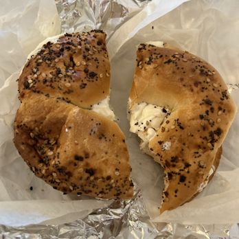 Mjp Deli And Grocery - Toasted everything bagel with cream cheese - Grocery Near Me - Brooklyn, New York Mjp Deli And Grocery - Toasted everything bagel with cream cheese - Grocery Near Me - Brooklyn, New York