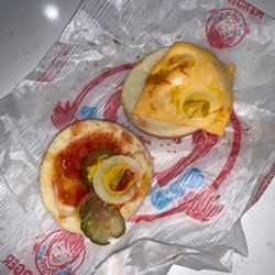 Wendy's - Jr. Cheeseburger Deluxe with no beef.