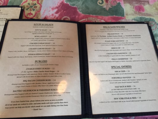 Menu photo 8 Charles Street Dinner House Mariposa, CA