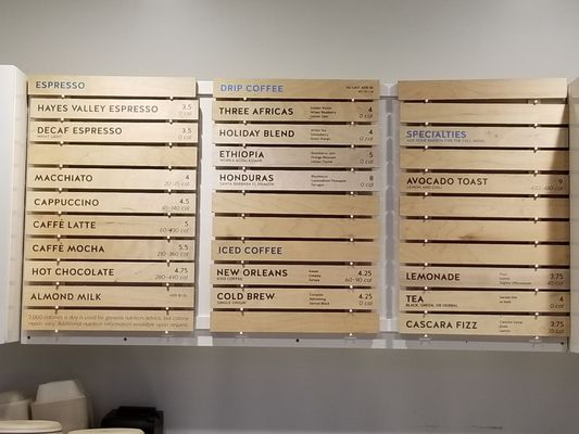 Menu photo 2 Blue Bottle Coffee - Robertson Los Angeles, CA