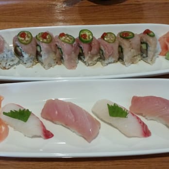 Sushi Today - Crossfire roll, Hamachi nigiri and Tai nigiri - Sushi Bars Near Me - Renton, Washington