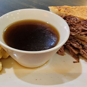 Van Gogh Coffeehouse - Roast Beef panini w/au jus & potato salad (11/5/25) - Coffee & Tea Near Me - Seattle, Washington