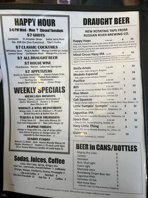 Menu photo 4 7 Mile House Brisbane, CA Menu photo 4 7 Mile House Brisbane, CA