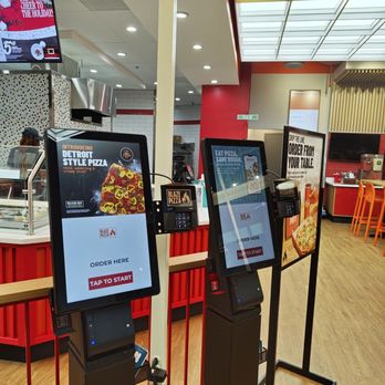 Blaze Pizza - Ordering kiosks near entrance - Salad Near Me - Atlanta, Georgia