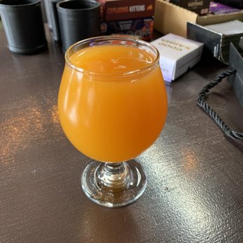 Alpha Acid Brewing - This is a Mango Lassi, a fruited sour that also has cinnamon and vanilla notes. It's delicious! - Breweries Near Me - Belmont, California