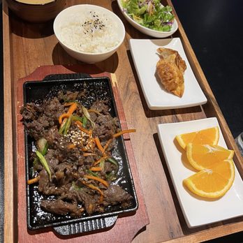 Motto Sushi - Bulgogi entree w/ miso soup. - Sushi Bars Near Me - Denton, Texas Motto Sushi - Bulgogi entree w/ miso soup. - Sushi Bars Near Me - Denton, Texas