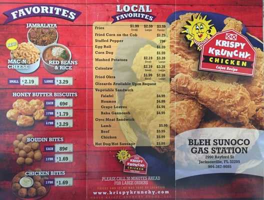 Menu photo 2 Krispy Krunchy Chicken Jacksonville, FL Menu photo 2 Krispy Krunchy Chicken Jacksonville, FL