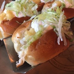 Fish sandwich with tasty lime sour cream