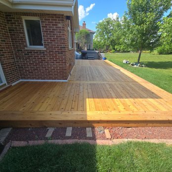 Powers Painting & Decorating - Beautifully stained deck in Naperville--sealed for lasting color, durability, and outdoor appeal. - Painters Near Me