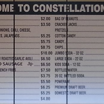 Constellation Field - Some of the food choices (as of 8/26/2012) - Stadiums & Arenas Near Me - Sugar Land, Texas