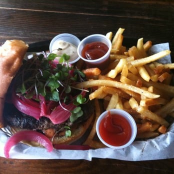 Dempsey's Burger Pub - Kobe burger with Truffle fries - Burgers Near Me - Lawrence, Kansas Dempsey's Burger Pub - Kobe burger with Truffle fries - Burgers Near Me - Lawrence, Kansas
