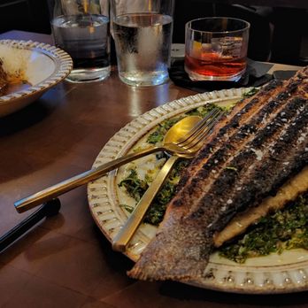 L'Ardente - Whole Grilled Branzino Fennel | Tomato | Olives | Salmoriglio Sauce - Italian Near Me - Washington, DC, District of Columbia