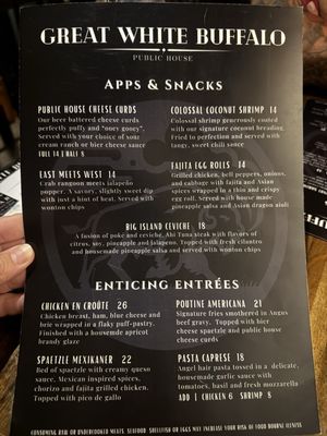 Menu photo 2 Great White Buffalo Adel, IA