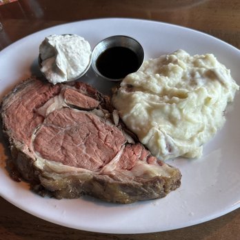 Oswego Grill - Prime rib with buttermilk mashed potatoes. - American Near Me - Beaverton, Oregon