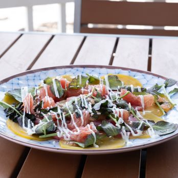 Splash Bar & Grill - Grapefruit Beet Carpaccio - New American Near Me - Ogunquit, Maine Splash Bar & Grill - Grapefruit Beet Carpaccio - New American Near Me - Ogunquit, Maine