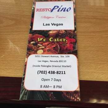 Restopino - a restaurant menu on a table - Filipino Near Me - Las Vegas, Nevada Restopino - a restaurant menu on a table - Filipino Near Me - Las Vegas, Nevada