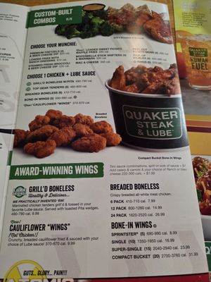 Menu photo 2 Quaker Steak & Lube Bloomsburg, PA Menu photo 2 Quaker Steak & Lube Bloomsburg, PA