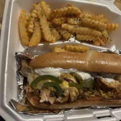 Mizz Juju's Food & Beverage Distribution - Chicken Philly and fries