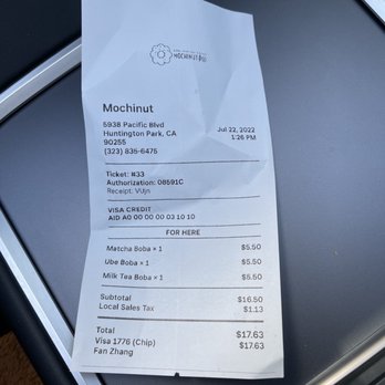 Domo Desserts - Receipt - Donuts Near Me - Huntington Park, California Domo Desserts - Receipt - Donuts Near Me - Huntington Park, California