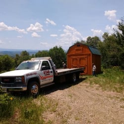 Star Towing And Recovery - Shed delivery on Quaker Mountain North of Hayden, CO