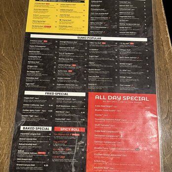 Sumo Sushi - Menu - Sushi Bars Near Me - Las Vegas, Nevada Sumo Sushi - Menu - Sushi Bars Near Me - Las Vegas, Nevada