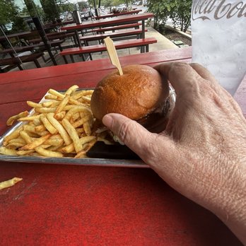 Hopdoddy Burger Bar - The buffalo bill burger with fries - Burgers Near Me - Austin, Texas Hopdoddy Burger Bar - The buffalo bill burger with fries - Burgers Near Me - Austin, Texas
