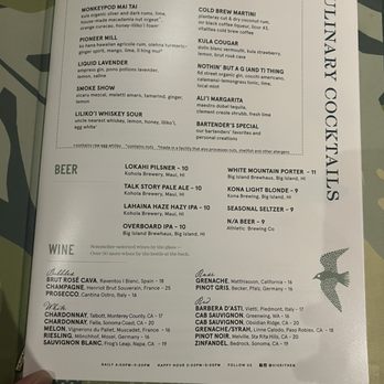 Ulu Kitchen - Menu - Hawaiian Near Me - Lahaina, Hawaii