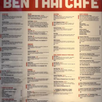 Ben Thai Cafe - Menu - Thai Near Me - San Francisco, California Ben Thai Cafe - Menu - Thai Near Me - San Francisco, California