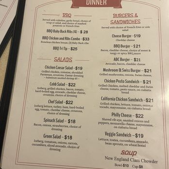 Big Sur Restaurant - Menu as of 12.27.25 - Seafood Near Me - San Simeon, California
