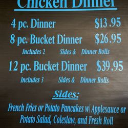 Peters Foods & Deli - Chicken Dinners menu
