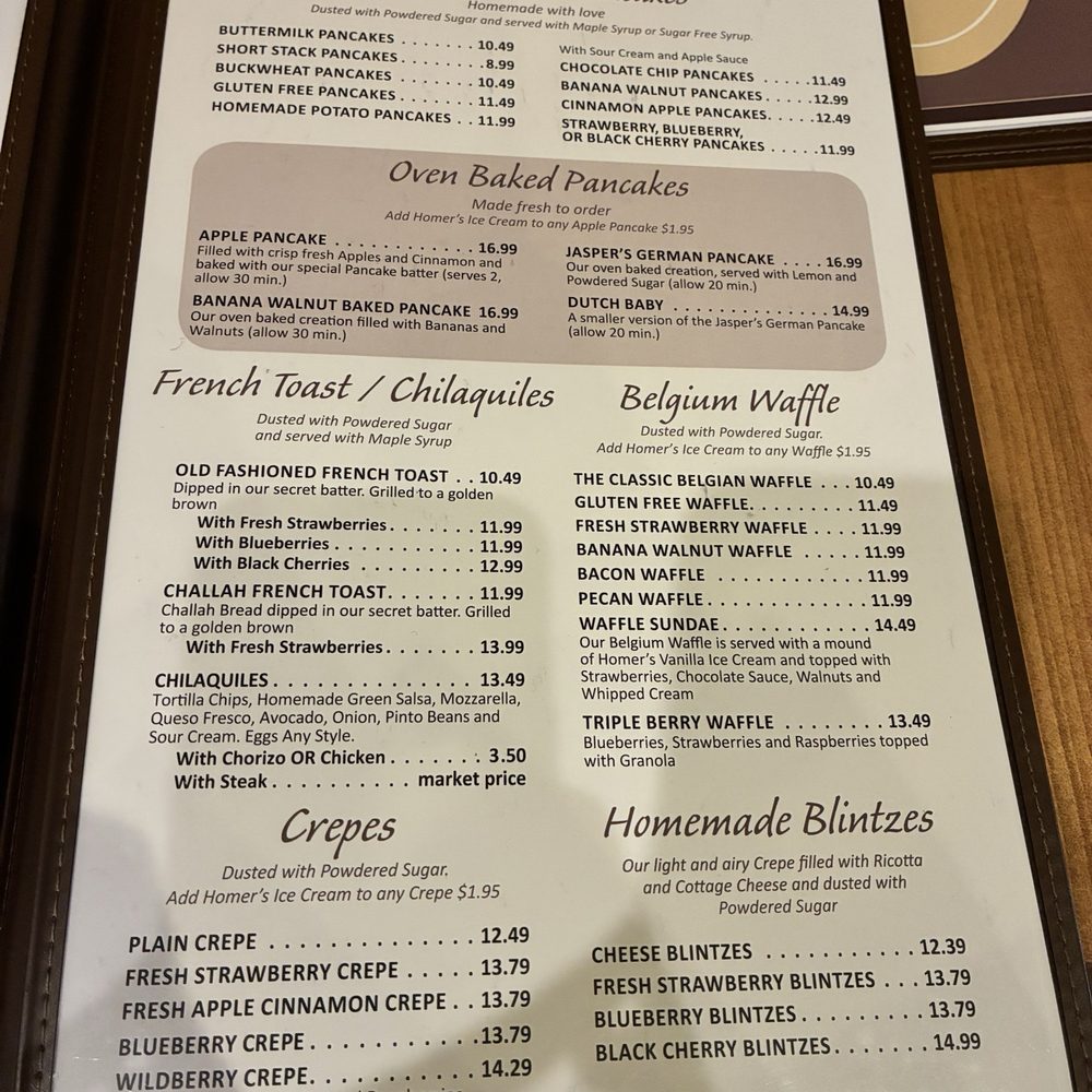 Jasper's Cafe - Menu March 2026 - Breakfast & Brunch Near Me - Glenview, Illinois Jasper's Cafe - Menu March 2026 - Breakfast & Brunch Near Me - Glenview, Illinois