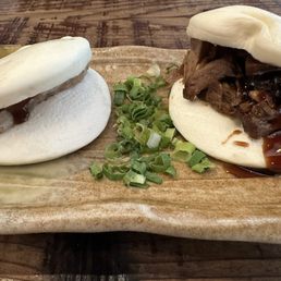 Banh mi buns pulled shredded pork and charsiu Banh mi buns pulled shredded pork and charsiu