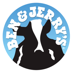 Ben & Jerry's Logo with cow and text.
