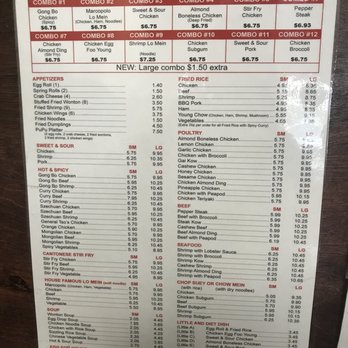 Wing Garden - Price increased, updated menu - Chinese Near Me - Flushing, Michigan