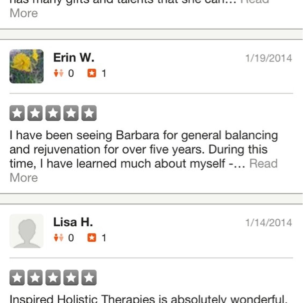 Inspired Holistic Therapies - Additional 5 star reviews for Barbara. - Acupuncture Near Me - Haslet, Texas Inspired Holistic Therapies - Additional 5 star reviews for Barbara. - Acupuncture Near Me - Haslet, Texas